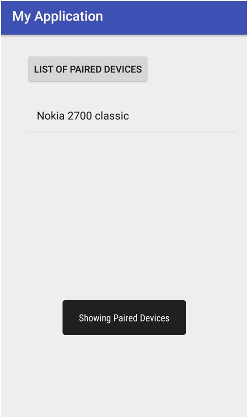 Showing list of all paired devices in Android 2