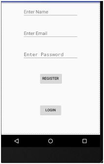 signup form in android