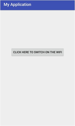Switch on WIFI service in Android 1