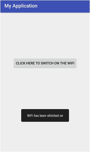 Switch on WIFI service in Android 2