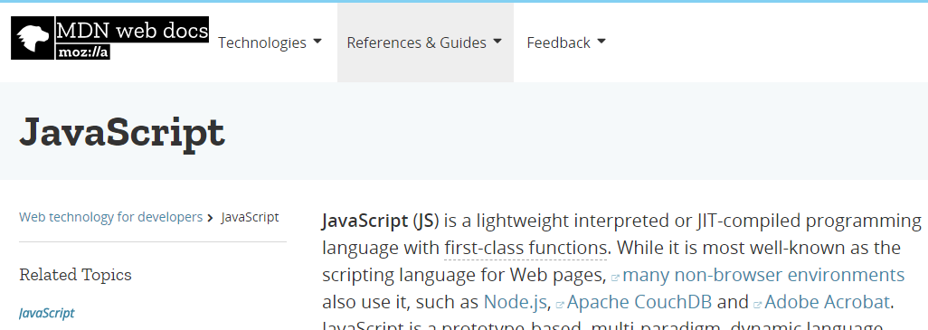 Top 5 websites for learning JavaScript | Mozilla Developer Network (MDN)