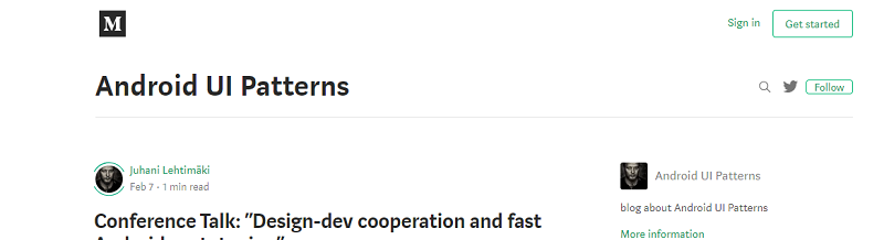Top websites to learn Android programming- Android UI Patterns