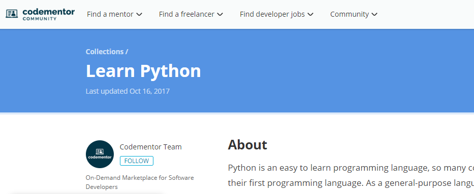 Top 5 Websites for Learning Python | Codementor