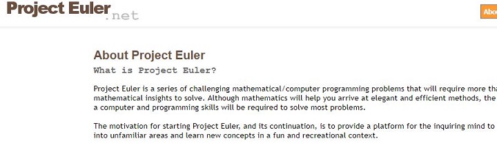 Top 5 Websites for solving programming challenges - euler