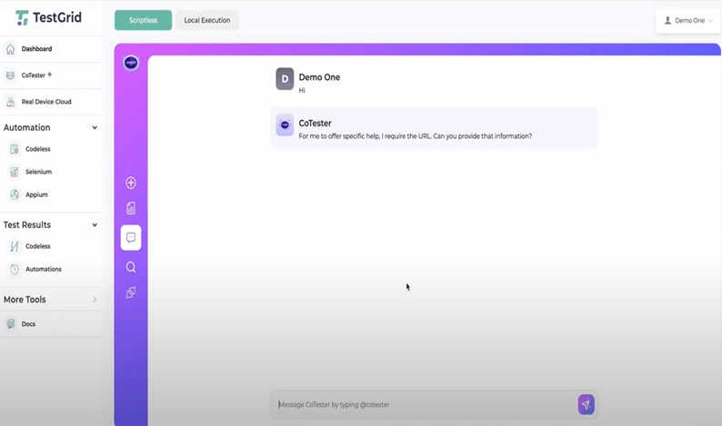 TestGrid - Software Testing User-Friendly Interface