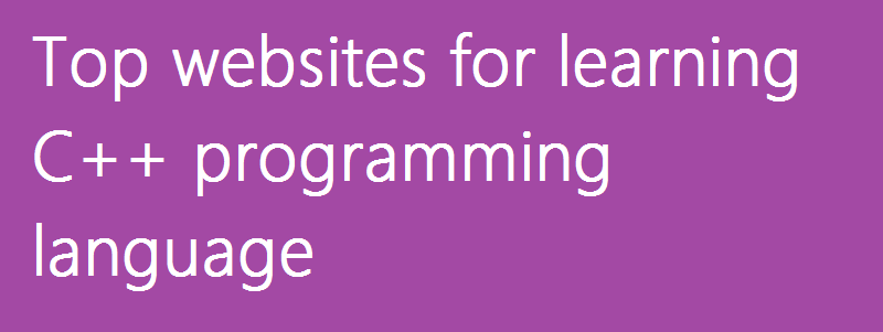 Top websites for learning C++ programming language