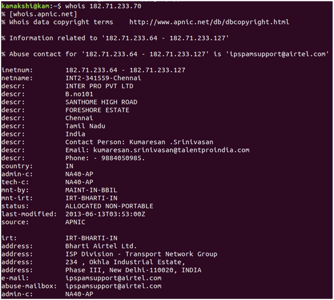 whois command example 3