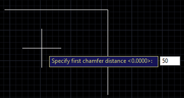 Chamfer Command (step 6)