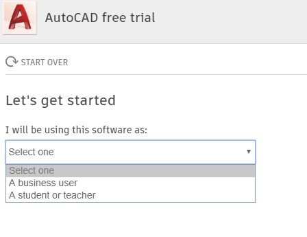 AutoCAD 2022 Free Trial (Download step 4)