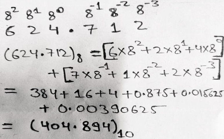 octoal to decimal conversion (example 2)