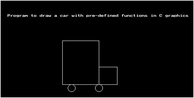 graphics.h - design a car program in C