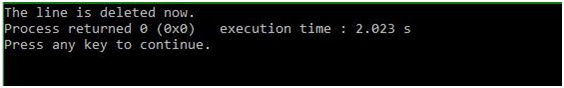 conio.h - delline() function Example in C