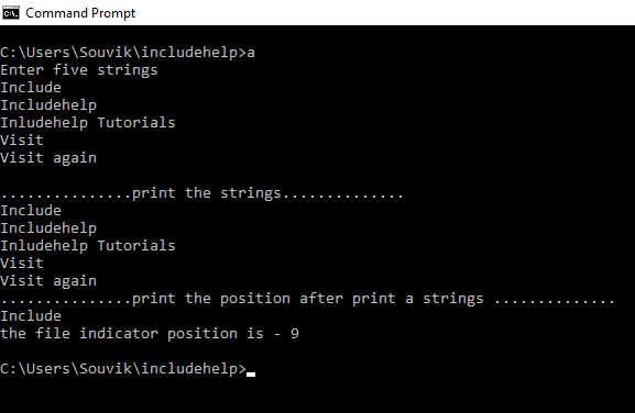 ftell example in c