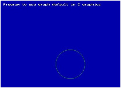 graphdefaults() function in graphics.h in C 1