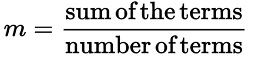 Mean of the numbers