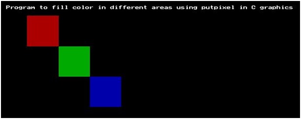 graphics.h - putpixel() function  in C