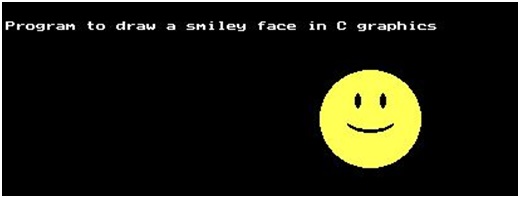 graphics.h - smiley face program in C
