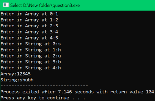 Example 1: Read an input string of unknown length