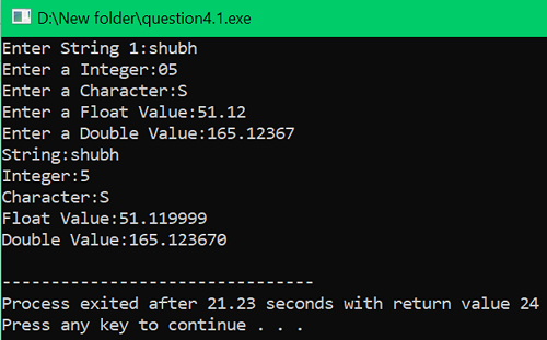 Example 1: scanf() function