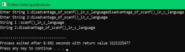 Example 3: scanf() function