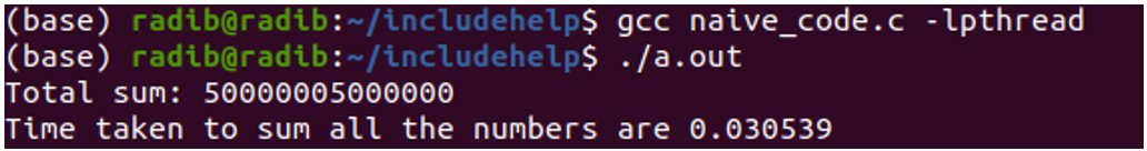 Sum of an array using Multithreading in C/C++ (1)