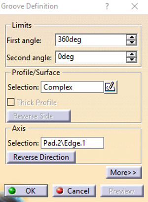 Groove on Hexagonal Prism (Step 10)