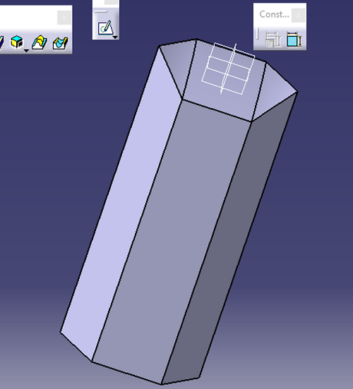 Groove on Hexagonal Prism (Step 11)