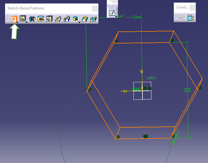 Groove on Hexagonal Prism (Step 6)