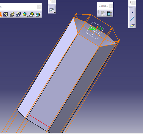 Groove on Hexagonal Prism (Step 9)