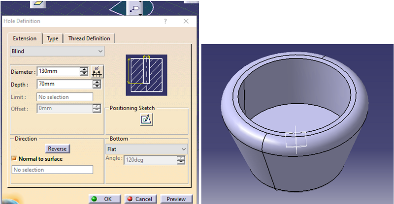 CATIA | Mug Using Shaft Feature (Step 10)