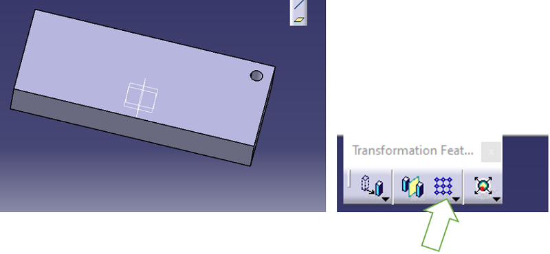 multiple holes on rectangular prism (step 12)