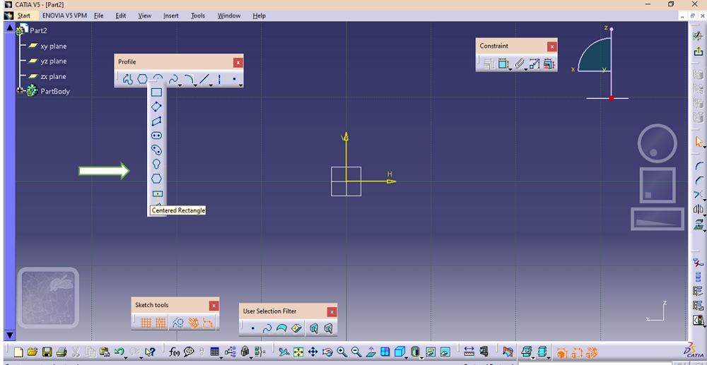 multiple holes on rectangular prism (step 4)