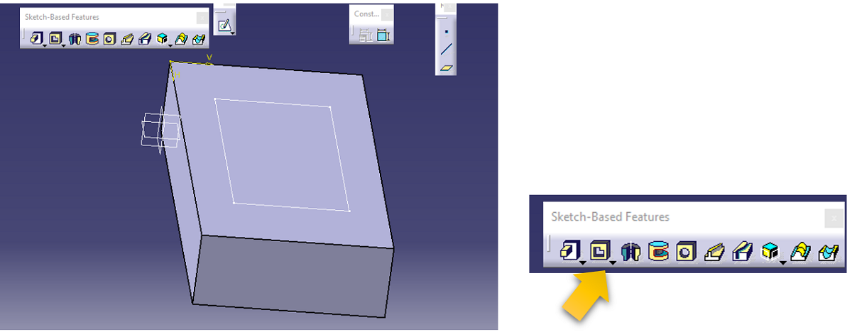 Catia | pocket feature (step 4)