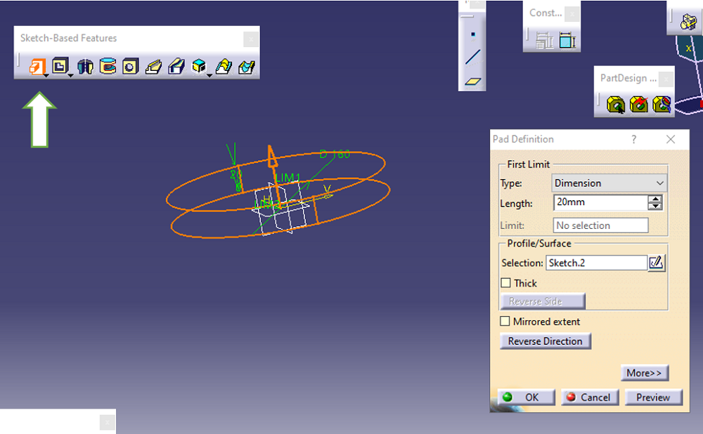 CATIA | Translation Feature (Step 7)