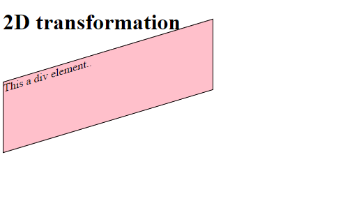 CSS | 2D Transformation | Example 5