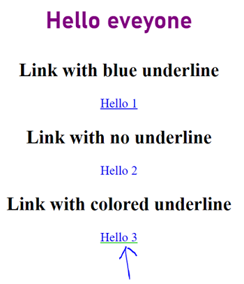 Example: Change link underline color