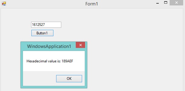 convert integer to hex in vb.net