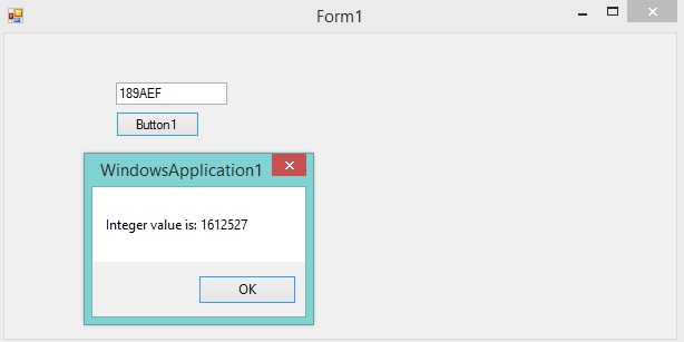 convert hex to integer in vb.net