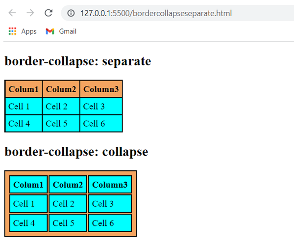 ZuidAmerika Glad Het pad Difference between CSS border-collapse: collapse and border-collapse:  separate