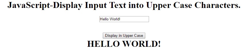 display input text in uppercase javascript