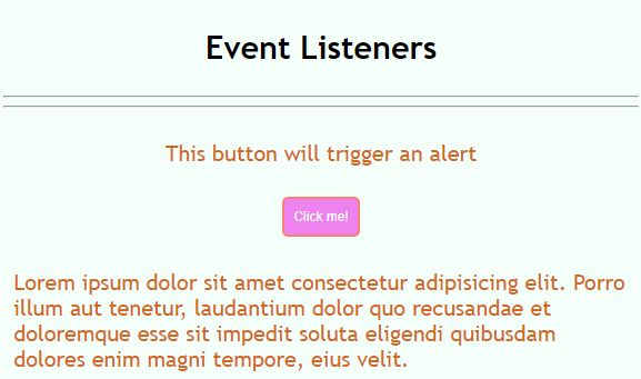 Event Listeners in DOM Example 3