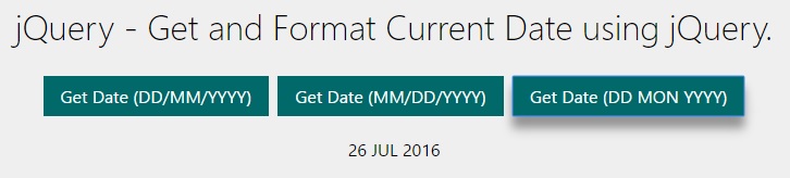 format date using jquery