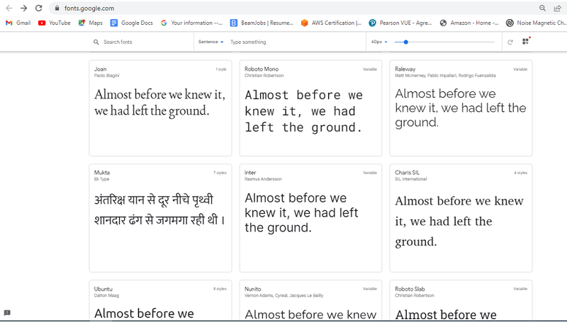 Example: google fonts step 1