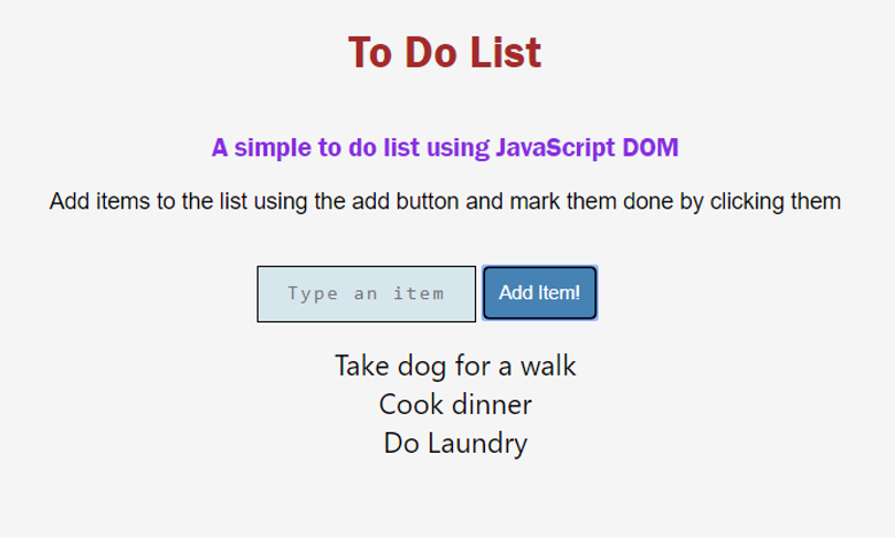 HTML DOM Example 2