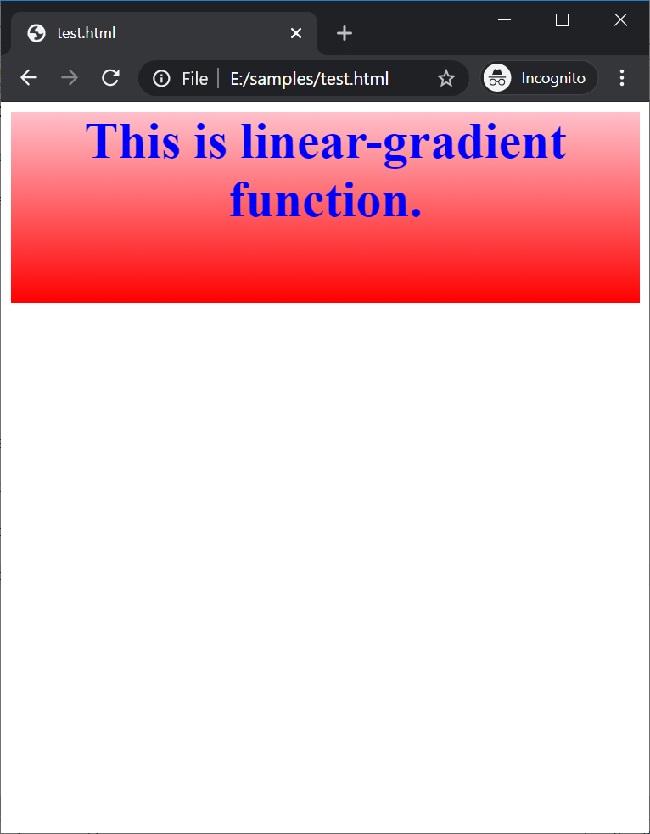 CSS | linear-gradient() function