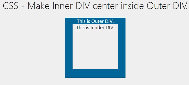 make inner div center