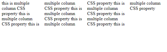 CSS Multiple Columns | Example 1
