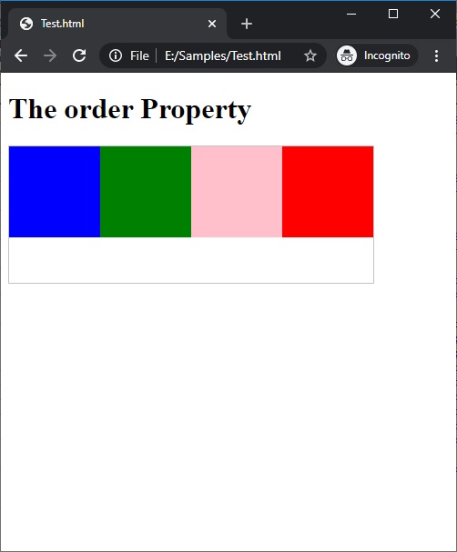 CSS | order property | Example