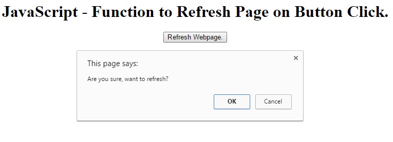 31 How To Refresh Html Page In Javascript