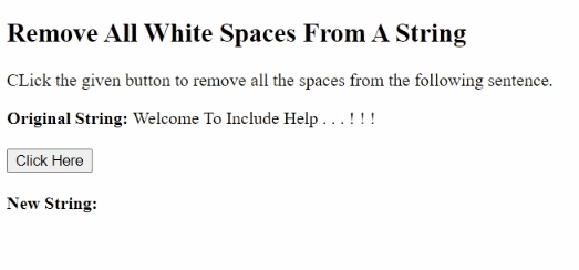 Example: Remove all whitespace from a string